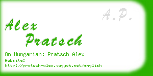 alex pratsch business card